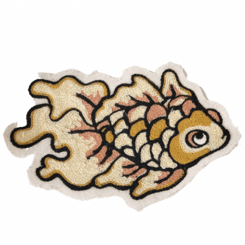 Goldfish Chain Stitch Embroidered Patch