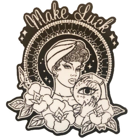 "Make Luck" Sticker by Andrea V Design